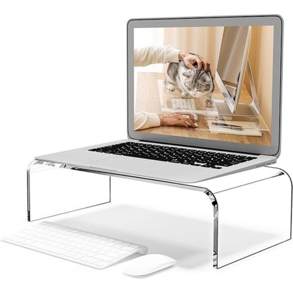 Acrylic Monitor Stand Monitor Riser Computer Stand Storage Support Laptop Riser - Picture 8 of 8